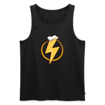 beer beer garden toast beer belly beer drinker - Men's Premium Organic Tank Top - black - Front - AI Model Male 178 light (178cm)