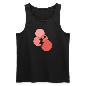 Pom-pom girl pompon - Débardeur bio Premium Homme - noir - Devant - AI Model Male 178 light (178cm)