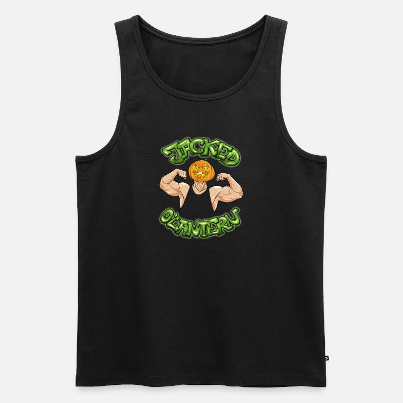 Jacked O'lantern - Männer Premium Bio Tank Top - Schwarz