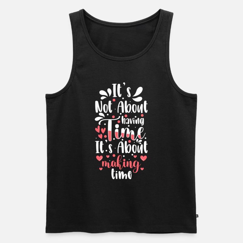 Uhr Zeichen Modern - Männer Premium Bio Tank Top - Schwarz