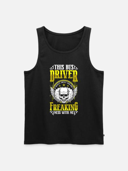 Bus profession transport - Men's Premium Organic Tank Top - black