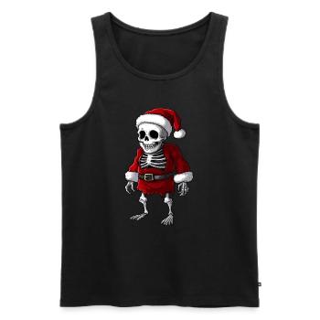 Christmas Skeletons - Men's Premium Organic Tank Top - black - Front - AI Model Male 178 light (178cm)