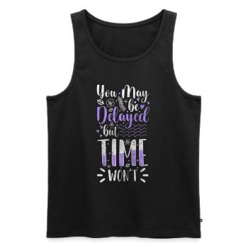 Hourglass Time Travel - Men's Premium Organic Tank Top - black - Front - AI Model Male 178 light (178cm)