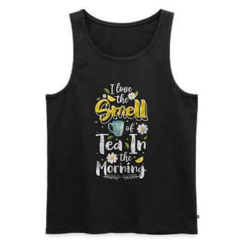 Tea Time Out Tea Time - Men's Premium Organic Tank Top - black - Front - AI Model Male 178 light (178cm)