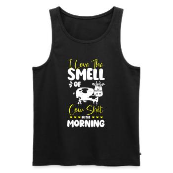 Rind Landwirt Vieh Nutztier - Männer Premium Bio Tank Top - Schwarz - Vorne - AI Model Male 178 light (178cm)