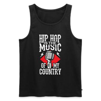 Hip Hop is the Music of my Country - Männer Premium Bio Tank Top - Schwarz - Vorne - Michal (187cm)