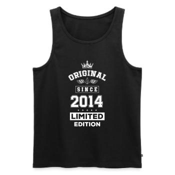 2014 limited edition Geburtstag - Männer Premium Bio Tank Top - Schwarz - Vorne - AI Model Male 178 light (178cm)