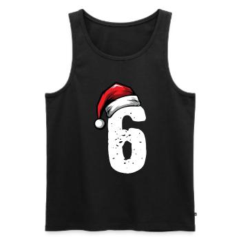 6 Numéro de Noël - Débardeur bio Premium Homme - noir - Devant - Michal (187cm)