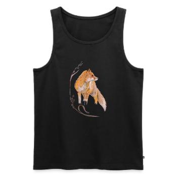 Fuchs - Männer Premium Bio Tank Top - Schwarz - Vorne - Michal (187cm)