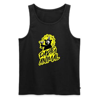 Party!!! - Männer Premium Bio Tank Top - Schwarz - Vorne - AI Model Male 178 light (178cm)