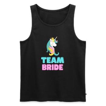 Team Bride - Unicorn Design - Bachelor Party - Débardeur bio Premium Homme - noir - Devant - Michal (187cm)
