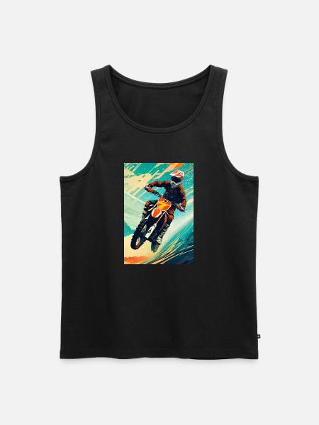 Motocross I - Men's Premium Organic Tank Top - black