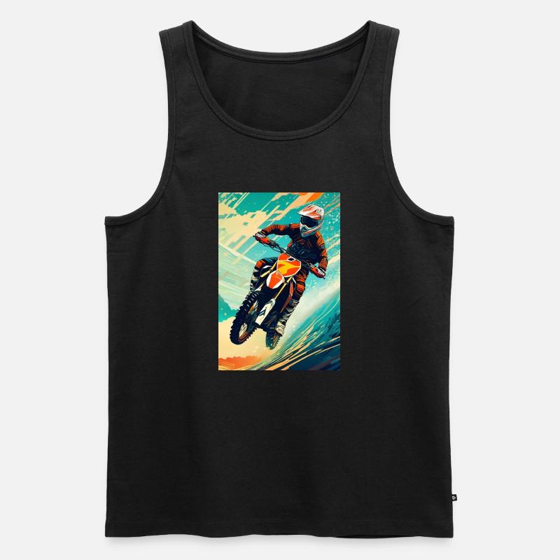 Motocross I - Männer Premium Bio Tank Top - Schwarz