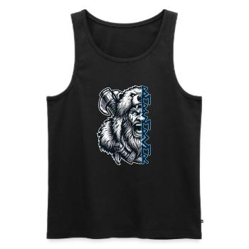 Berserker avec des runes - Débardeur bio Premium Homme - noir - Devant - AI Model Male 178 light (178cm)