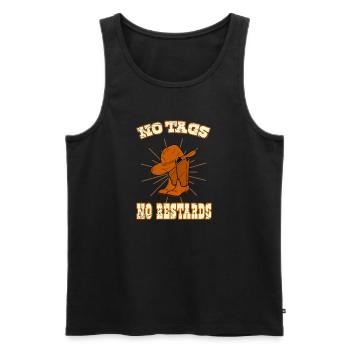 Linedance No tags no restards - Men's Premium Organic Tank Top - black - Front - AI Model Male 178 light (178cm)