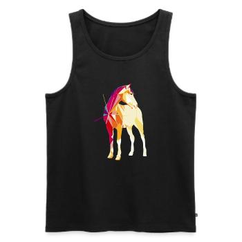 Pferd - Men's Premium Organic Tank Top - black - Front - AI Model Male 178 light (178cm)