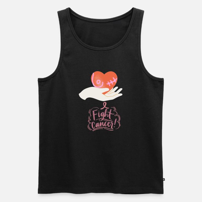 Kampf gegen Krebs - Männer Premium Bio Tank Top - Schwarz