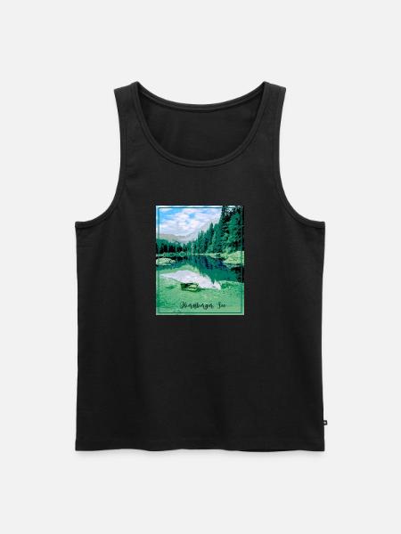 Obernberger See,landschaft,see,Tirol - Männer Premium Bio Tank Top - Schwarz