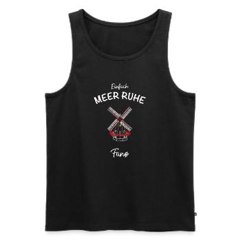 Denmark, Fanø Island, Sonderho Molle Mill - Men's Premium Organic Tank Top - black - Front - AI Model Male 178 light (178cm)