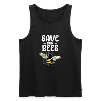 Artenschutz Tierschutz Biene Umwelt Erde Natur - Männer Premium Bio Tank Top - Schwarz - Vorne - AI Model Male 178 light (178cm)