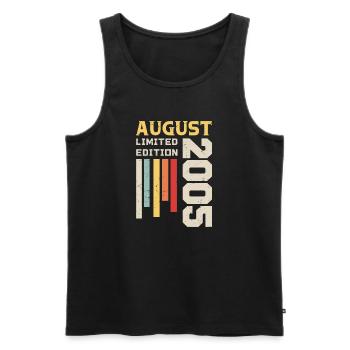 August 2005 - Birthday Gift August 2005 August - Men's Premium Organic Tank Top - black - Front - Michal (187cm)