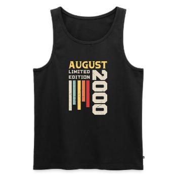 August 2000 - Birthday Gift August 2000 August - Men's Premium Organic Tank Top - black - Front - Michal (187cm)