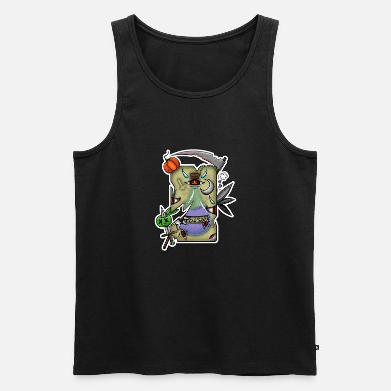 Halloween-Gift-Tarot! - Männer Premium Bio Tank Top - Schwarz