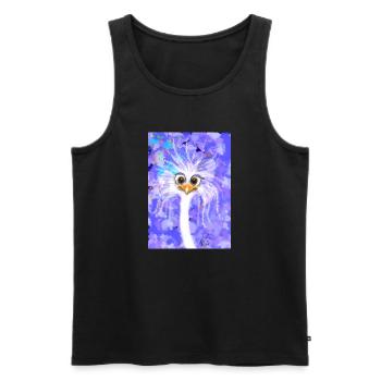 Fabelhafter flauschiger Strauß - Männer Premium Bio Tank Top - Schwarz - Vorne - Michal (187cm)