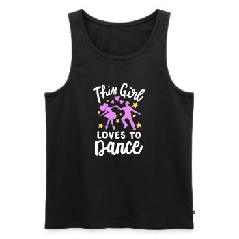 Tanzen Tanzpaar - Männer Premium Bio Tank Top - Schwarz - Vorne - Michal (187cm)