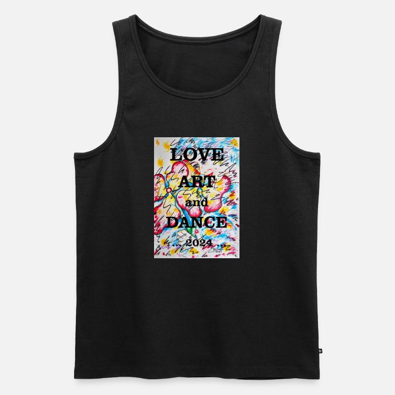 Blumenmädchen - Männer Premium Bio Tank Top - Schwarz