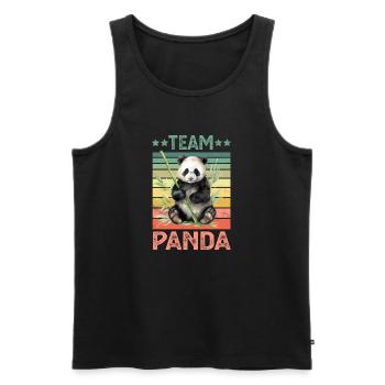 Panda Panda Bear - Men's Premium Organic Tank Top - black - Front - AI Model Male 178 light (178cm)