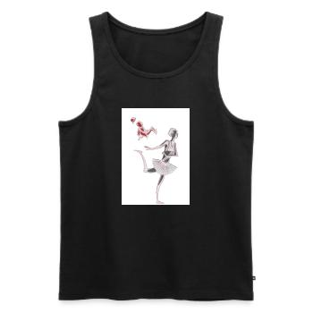 Ballett - Männer Premium Bio Tank Top - Schwarz - Vorne - AI Model Male 178 light (178cm)