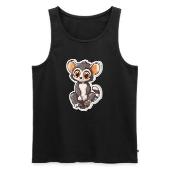 lemur - Men's Premium Organic Tank Top - black - Front - AI Model Male 178 light (178cm)