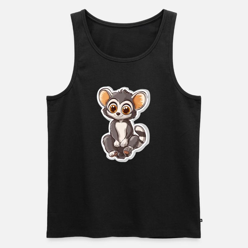 Lemur - Männer Premium Bio Tank Top - Schwarz