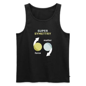 Theory of supersymmetry - Men's Premium Organic Tank Top - black - Front - AI Model Male 178 light (178cm)