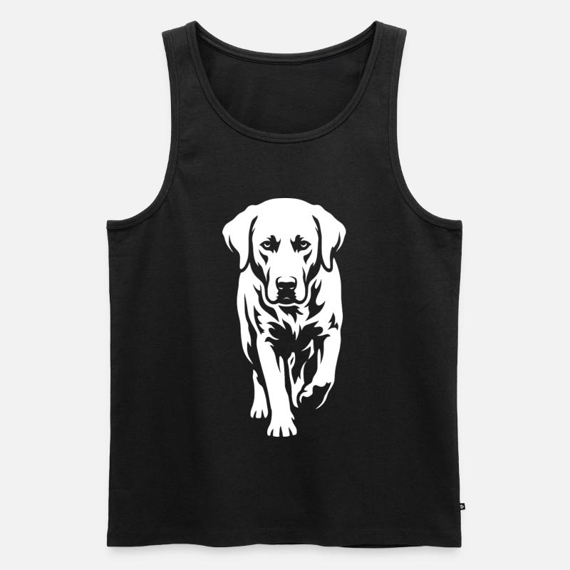 Labrador – Zeitlose Eleganz - Männer Premium Bio Tank Top - Schwarz