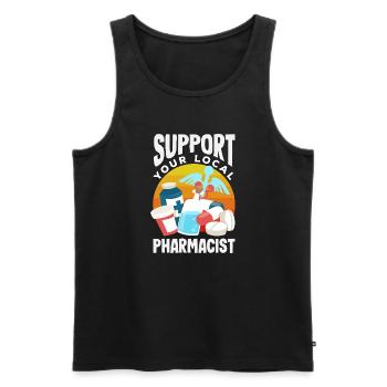 Pharmacist Pharmaceutical Technical - Men's Premium Organic Tank Top - black - Front - Michal (187cm)