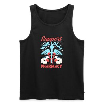 Apotheker Pharmazeutisch-technischer - Männer Premium Bio Tank Top - Schwarz - Vorne - AI Model Male 178 light (178cm)