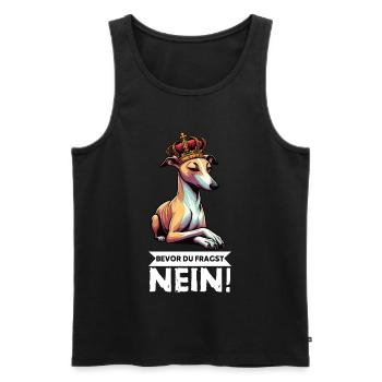 Avant de demander aux Whippets Greyhound Whippets - Débardeur bio Premium Homme - noir - Devant - Michal (187cm)