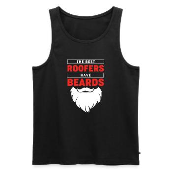 Dachdecker Handwerker Beruf Spruch - Männer Premium Bio Tank Top - Schwarz - Vorne - AI Model Male 178 light (178cm)