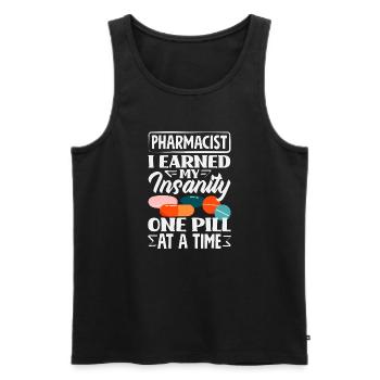 Apotheker Pharmazeutisch-technischer - Männer Premium Bio Tank Top - Schwarz - Vorne - Michal (187cm)