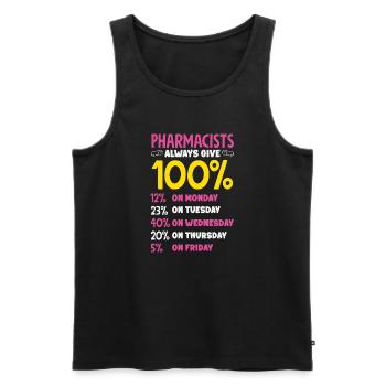 Pharmacist Pharmaceutical Technical - Men's Premium Organic Tank Top - black - Front - AI Model Male 178 light (178cm)
