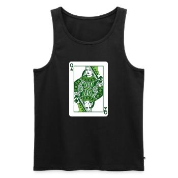 Queen Of Shamrock St Patrick’s Irish - Men's Premium Organic Tank Top - black - Front - Michal (187cm)