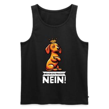 Bevor Du Fragst Dackel Dackelbesitzer Dackelhalter - Männer Premium Bio Tank Top - Schwarz - Vorne - AI Model Male 178 light (178cm)