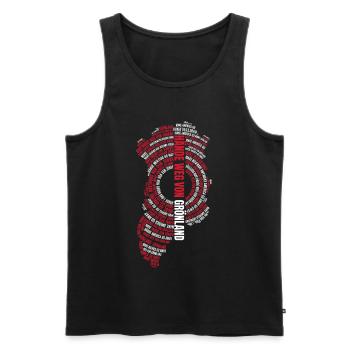 Hands off Greenland Statement - Men's Premium Organic Tank Top - black - Front - Michal (187cm)
