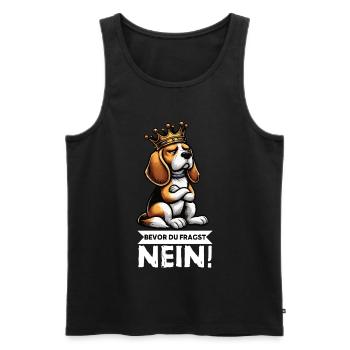 Bevor Du Fragst Beagle Beaglebesitzer Beaglehalter - Männer Premium Bio Tank Top - Schwarz - Vorne - AI Model Male 178 light (178cm)