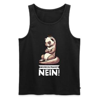 Bevor Du Fragst Nein Frettchen Frettchenbesitzer - Männer Premium Bio Tank Top - Schwarz - Vorne - AI Model Male 178 light (178cm)