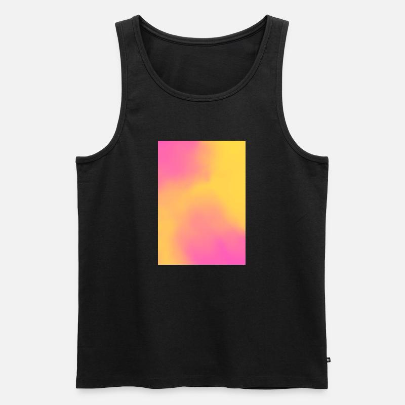 Gradient - gul pink kan tilpasses - Herre Premium økologisk tanktop - sort
