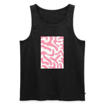 Tigre funky - rose - Débardeur bio Premium Homme - noir - Devant - Michal (187cm)