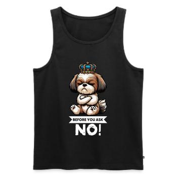 Before You Ask Shih tzu Shih tzus Shih tzu halter - Men's Premium Organic Tank Top - black - Front - Michal (187cm)